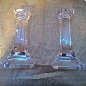 Orrefors Crystal Candlesticks